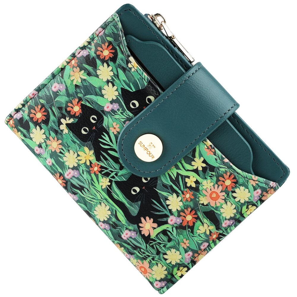 9151 Small Wallet,Slim Bifold Leather Wallet RFID Card Holder Compact